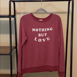 Nothing but love fitted sweatshirt